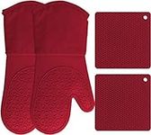 HOMWE Silicone Oven Mitts and Pot H