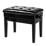 Bonnlo Adjustable Black Piano Bench