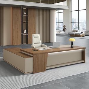 Nuipesn 79 Inch Modern L-Shaped Executive Desk for CEO & Manager, Office Workstation with Power Outlet & USB Ports, LED Ambient Lighting, Privacy Locking Cabinet, Right Return, 79" L *63" W *30" H