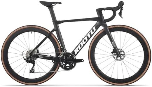 KOOTU Carbon Road Bike, Lightweight Full Carbon Fiber Disc Brake Racing Bicycle with Shimano R7120 24 Speed Groupset and Hydraulic Disc Brake for Adult.