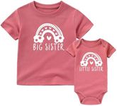 BESDEAR Big Sister Little Sister Matching Outfits Little Sister Baby Clothes Big Sister Shirt, Big Lil Sis Matching, Small