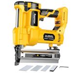 Cordless 2" Brad Nailer Compatible with Dewalt 20V Battery, 2-in-1 Electric Nail Gun/Staple Gun, 18 Gauge Nail Gun Battery Powered with 1000 Nails, Adjustable Depth, 2 Modes, 7.2LBS, Tool only