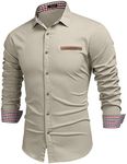 COOFANDY Denim Work Shirt for Men Fashion Casual Long Sleeve Button Down Shirts Western Cowboy Shirts