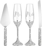 Sratte 4 Pcs Wedding Cake Knife and