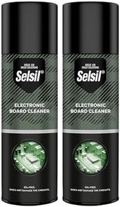 selsil Electronics Cleaner Spray, 2 x 17 fl oz, Contact Cleaning of Circuit Boards & Electronics - Plastic Safe, Fast-Drying, Antistatic, Grease-Free, For Computers & More (2 Pack)