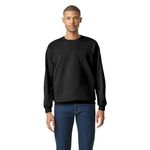 Gildan Adult Softstyle Crewneck Sweatshirt, Style GSF000, Black, Medium