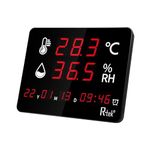 R-TEK Digital Hygrometer, Digital Temperature Humidity Meter,Temperature Humidity Meter, digital humidity big screen meter, Humidity date time (8inch)