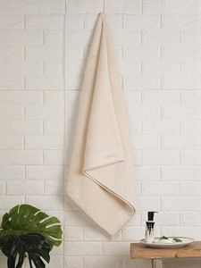 Spaces 100% Egyptian Cotton Large (75 Cm X 150 Cm) | 670 GSM Dobby Solid Bath Towel (Ivory)- Luxury Egyption Cotton