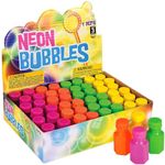 Rhode Island Novelty 1.75 Inch Neon Bubble Bottles, Pack of 48