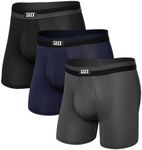 Saxx Men's Underwear - Sport Mesh Boxer Brief Fly 3 Pack with Built-in Pouch Support - Underwear for Men