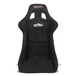 NRG Innovations NRG-FRP-302BK-ULTRA Universal Fixed Back Bucket Racing Seat for 6-Point Harnesses, Size L, Black Cover, Black -ULTRA, 24" W X 36" H X 18" D