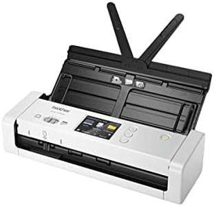 Brother ADS-1700W - Escáner departamental compacto y potente (hasta 25hpm, resolución óptica hasta 600 x 600 ppp, ranura para tarjetas plásticas de identificación) blanco