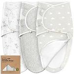 3-Pack Baby Swaddle Wrap with Zippe