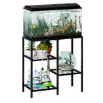 Aquarium Stand 20 Gallon, Metal Fish Tank Stand, Aquarium Rack Stand for Fish Tank Accessories , 3Tier Turtle Reptile Terrarium Stand for Living Room Office