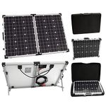 120W 12V Photonic Universe Portable Folding Solar Charging kit with Protective case and 5m Cable for a Motorhome, Caravan, Campervan, Camping, car, Van, Boat, Yacht or Any Other 12V System