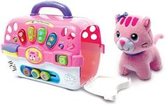 VTech Cosy Kitten Carrier Interactive Baby Activity Center with Animal Baby Toy, Educational , Musical , Sound Toy with Different Music Styles From 9 months to 3 Years,Pink,16.3 x 37.5 x 27.9 cm