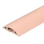 sourcing map 5.9ft Floor Cord Cover PVC Cable Protector 0.4"W x 0.24"H Cable Management Light Brown