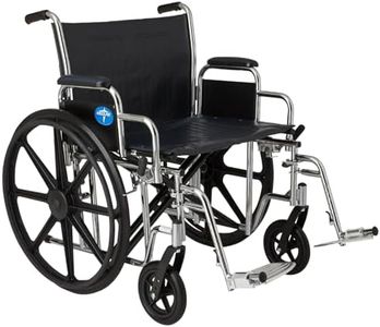 Medline Excel Extra-Wide Bariatric Wheelchair For Adults and Seniors with 24" Wide Seat, Supports up to 500 lbs