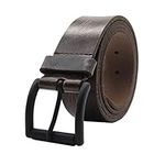 PELLE TORO Hunter Leather Belt for Men, Handmade Men's Belt for Jeans, Work or Casual Cowboy Style (Trouser Sizes 36in - 40in, Cocoa)