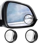 2 Pcs Blind Spot Mirrors Car 360°Rotate Round Hd Glass Adjustable Automotive Stick-On for Universal Cars Convex Side View Blindspot Mirror