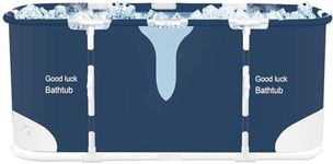 STARBRILLIANT Foldable Soaking Bathing Tub for Adults, Adult Spa Freestanding Bathtub for Recovery, Soaking Standing Bath Tub for Shower Stall, Separate Family Bathroom SPA Tub