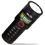 IBELL FL8398Q High-Powered LED Flashlight Rechargeable Torch with Multiple Lighting Modes, Ultra Long Beam Range, Water Resistant & Aircraft Aluminum Body (Black)