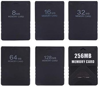 fosa Playstation 2 Memory Card, 8M-256M Memory Card High Speed for Sony Playstation 2 PS2 Console Games Accessories(256 M)