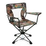 ARROWHEAD OUTDOOR 360° Degree Swivel Hunting Chair Stool Seat, Perfect for Blinds, No Sink Feet, Supports up to 450lbs, Carrying Case, Steel Frame, Fishing, High-Grade 600D Canvas, USA-Based Support