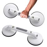 DAREN MEDICAL New Shower Handle Shower Grab Bars for Bathtubs and Showers,Strong Hold Suction Cup Grip Grab,Bath Handle Heavy Duty Grab Bars for Handicap Elderly Seniors（Grey）