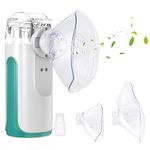 HITHINKMED Portable Nebuliser - Mesh Nebuliser for Kids and Adult Sinus Inhaler Aerosol Machine Vocal Mist Nebuliser for Singers with 1 Set Accessories - Green