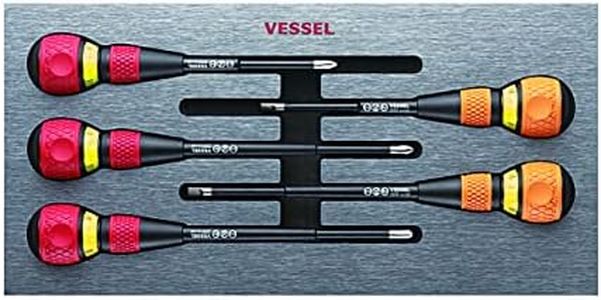 VESSEL BALL RATCHET Screwdriver Set 5pcs. No.22005EVA