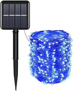 Solar String Lights Outdoor Waterproof 72 Ft 200 LED, 8 Lighting Modes Fairy Lights, Solar Powered String Lights for Garden Yard Gazebos Camping Party Holiday (Blue)