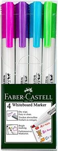 Faber-Castell Slim Whiteboard Marker in Fashion Colours, 4 Pack, (67-156074)