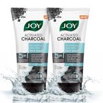 Joy Charcoal Face Wash for Oil Control & Dirt Removal (2X150ml) | Fights Pollution, Blackheads, Acne & Pimples | Activated Charcoal Face Wash For Oily Skin For Men & Women