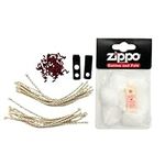 Lighter Repair Kit: Comprehensive Bundle with 100 Flints, Zippo Cotton and Felt, 20 Long Wicks, and 2 Rubber Gasket Seals - Essential Maintenance Set for Zippos and Similar Lighters