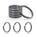 Waziaqoc 50PCS Double Jump Rings for Jewelry Making, 10mm/ 0.4 Inch Stainless Steel Key Rings Mini Round Split Rings for Necklaces, Keys Organization, DIY Crafts, Jewelry, Gray