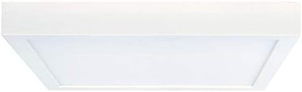 Bulbrite 9 Inch Flush Mount Square LED Ceiling Light, 75 Watt Equivalent, White