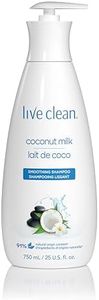 Live Clean Shampoo, Moisturizing Coconut Milk, 750 mL