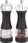 Trudeau 7" Dalia Pepper Mill & Salt Set Pepper & Salt Mill, 7", Chocolate (0716518)