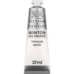 Winsor & Newton Winton Oil Colour Titanium White (644) in 37 ML Tube, Highly Pigmented Oil Painting Colors for Canvas & Paper, Art Supplies for Beginners & Professional Artists