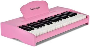 Kids Piano Keyboard, Wood 37 Keys Digital Piano for Kids, Musical Instrument Educational Toy, Portable Pink Piano Keyboard for Beginner, Christmas Birthday Gift Age 3+ Girls