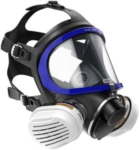 Dräger X-plore 5500 Full Face Respirator Mask with 2x ABEK1 Hg P3 RD Gas Mask Filters - Chemical Mask against Gases, Spray Paint Fumes, Vapours, Epoxy Resin - Compatible with a Chemical Hazmat Suit