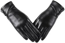 alqqas Womens Winter Leather Gloves