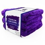 CA Detailing Premium Microfibre Car Drying Towels Extra Large, 3 Pack Super Thick Absorbent Car Cleaning Cloths, 650GSM 40x40cm - Perfect Drying Towel for Household, Car Detailing, Drying, Washing