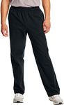 Hanes Essentials Sweatpants, Men’s Cotton Jersey Pants with Pockets, 33”, Black, 3X-Large