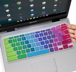 CaseBuy Ultrathin Colorful Keyboard Skin Cover for New Acer Chromebook 11 CB3-131 / Chromebook R 11 CB5-132T / 13.3" Chromebook R 13 CB5-312T Chromebook US Version (Rainbow)