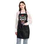 BDPWSS Makeup Artist Apron For Women Beauty Is My Business Esthetician Gift Cosmetology Student Gift Beautician Gift (My Beauty AP CA)