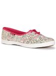 Bata Women's Casual Ballerina Winter Daisy - Chic and Comfortable Ballet Flats for All-Day Wear, Ideal for Casual Outfits and Office Attire Red