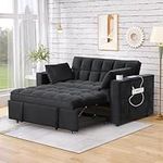 Velvet Small Pull Out Sleeper Sofa,