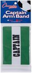 Champion Sports Youth Captain’s Arm Band, Green - Unisex Woven Elastic Nylon Captain Arm Bands for Soccer, Football, Basketball and More - Premium Team Sports Accessories for Kids